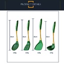 Utensilios de cocina silicona 4 piezas Verde