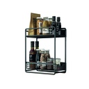 Rack estante cocina en acero magnetico 2 niveles Negro