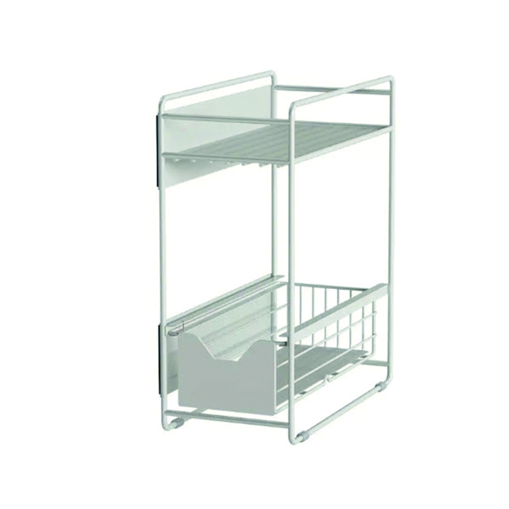 Rack estante cocina en acero magnetico 2 niveles Blanco