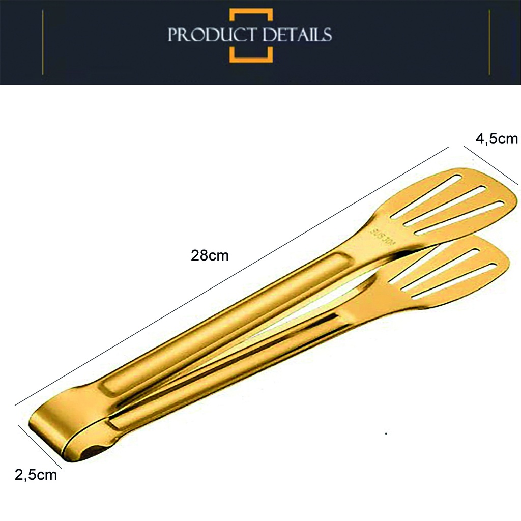 Pinza de cocina servir 28cm gold