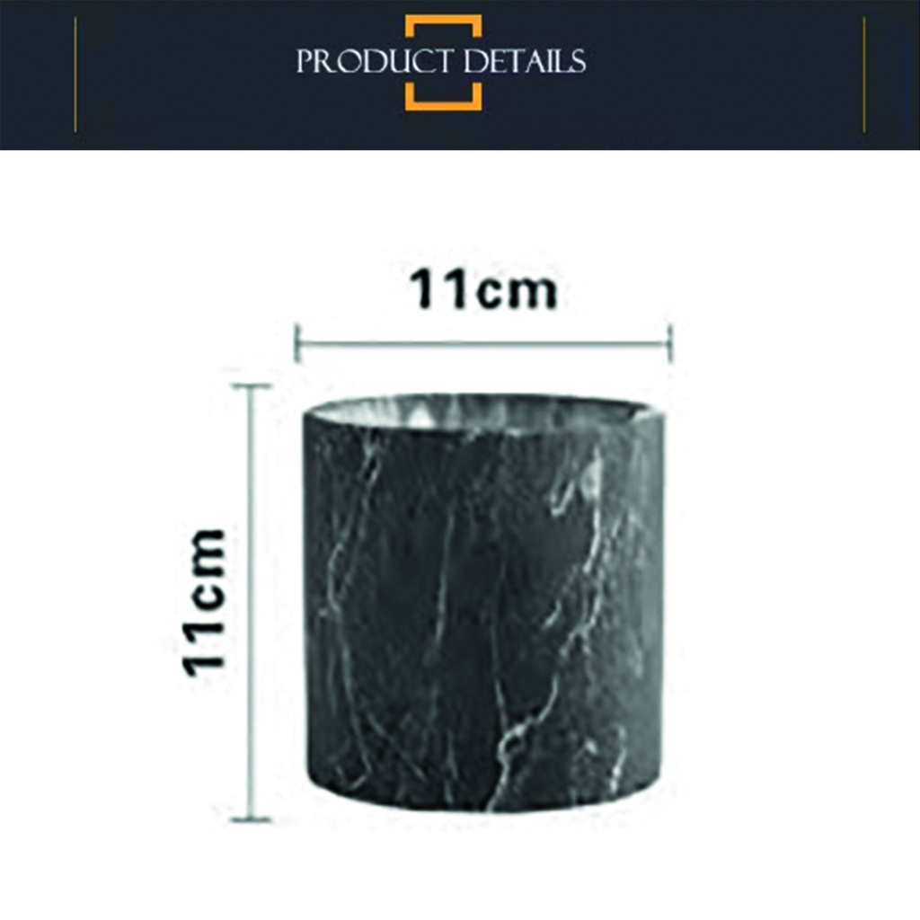 Maceta cerámica símil mármol tamaño S