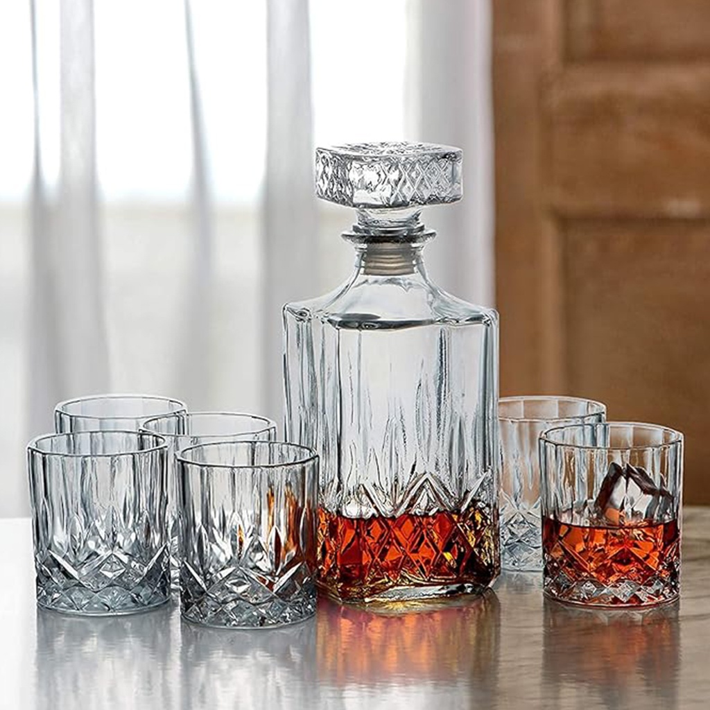 Decantador De Whisky + Vasos Set X 7 Piezas Exclusivo Mod 7