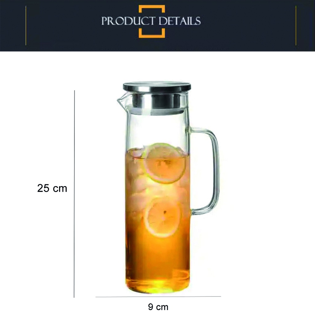 Jarra de vidrio de borosilicato 1200ML