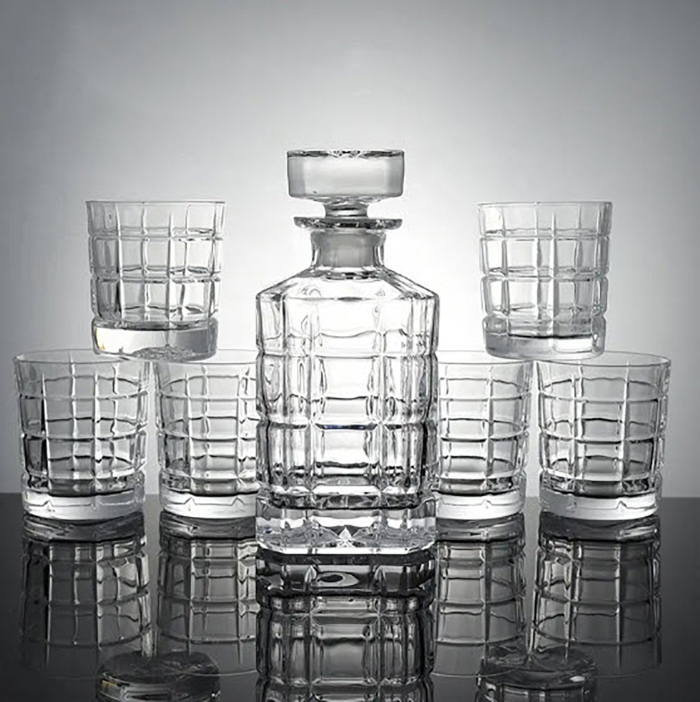 Decantador De Whisky + Vasos Set X 7 Piezas Exclusivo Mod 8