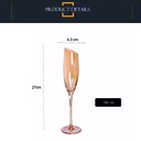 Copa de cristal champagne corte oblicuo 160ML Ambar