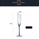 Copa de cristal champagne corte oblicuo 160ML Clara