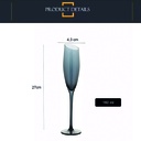 Copa de cristal champagne corte oblicuo 160ML Grey