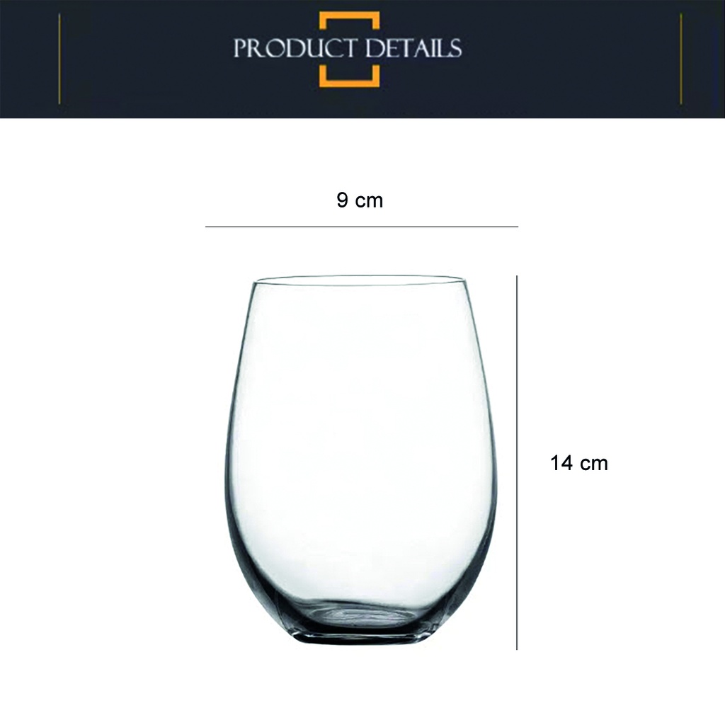 Vaso De Vino Vidrio Borosilicato Set x6 Unidades