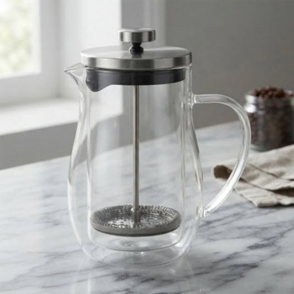 Cafetera prensa francesa 600ML vidrio de borosilicato doble pared