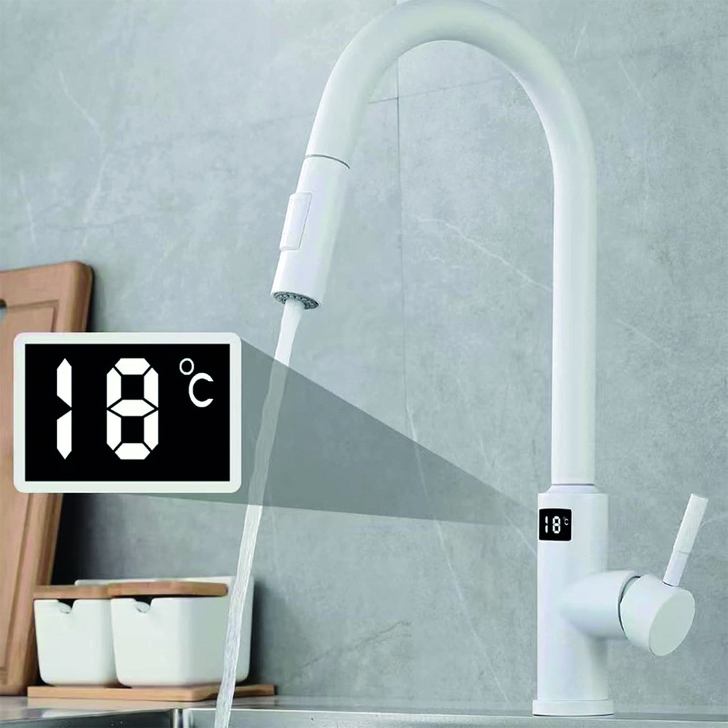 Canilla monocomando cocina smart touch Blanco