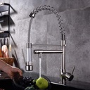 Monocomando doble cocina Bari Silver