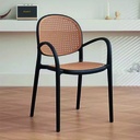 Silla Amiens interior exterior Negro