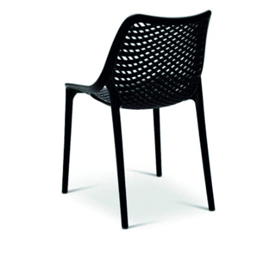 Silla Nantes interior exterior Negro