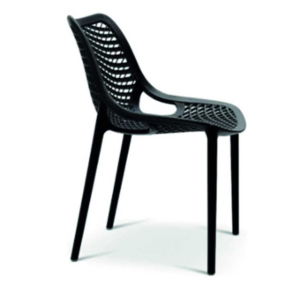 Silla Nantes interior exterior Negro