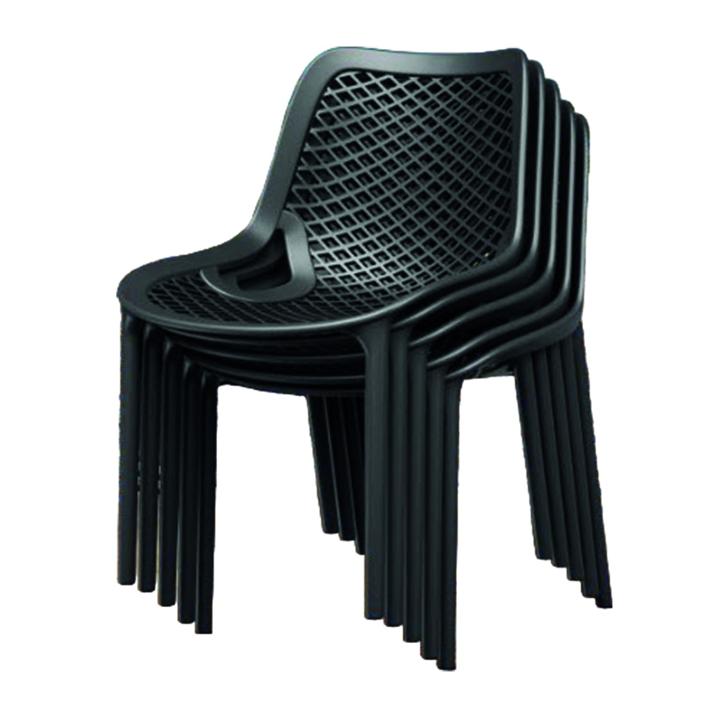 Silla Nantes interior exterior Negro