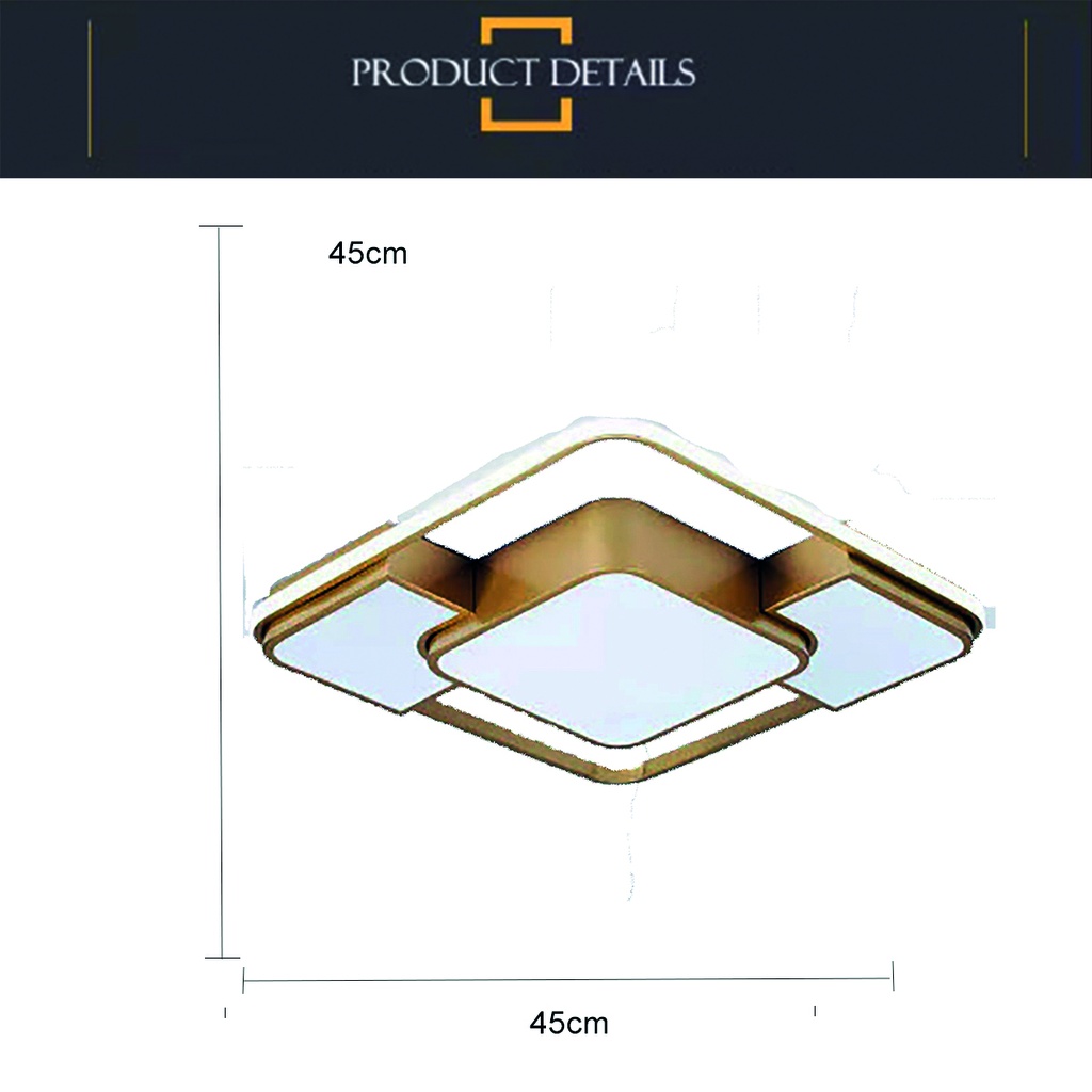 Luminaria plafón techo led 40W control remoto + App