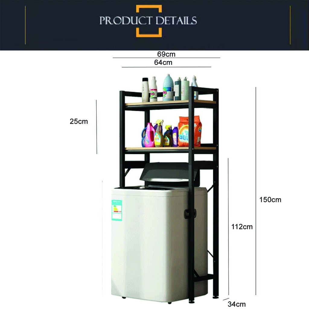 Mueble sobre lavarropas carga Superior Negro