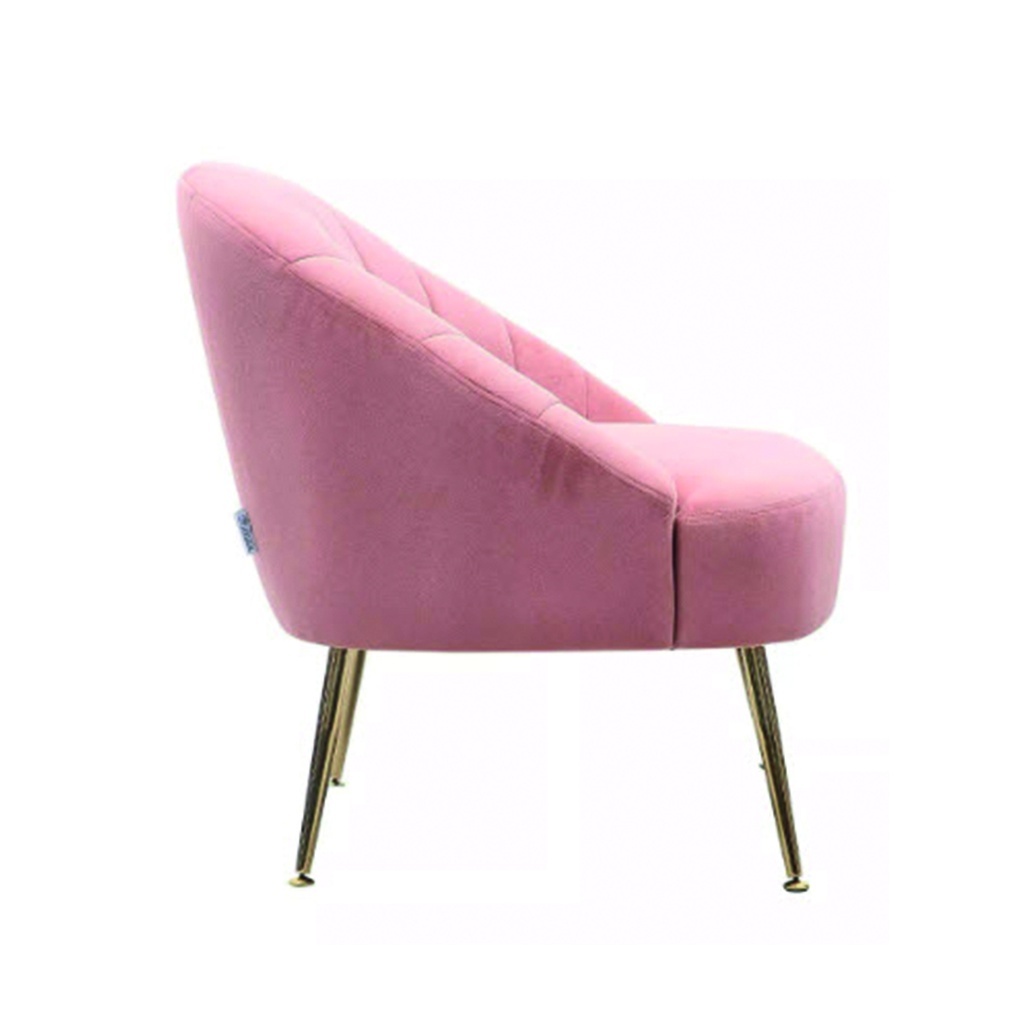 Sillon 1 cuerpo tapizado velvet Rosa Palido