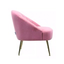 Sillon 1 cuerpo tapizado velvet Rosa Palido