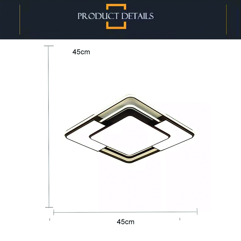 Luminaria plafón techo led 40W control remoto + App