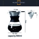 Cafetera 400ML filtro permanente