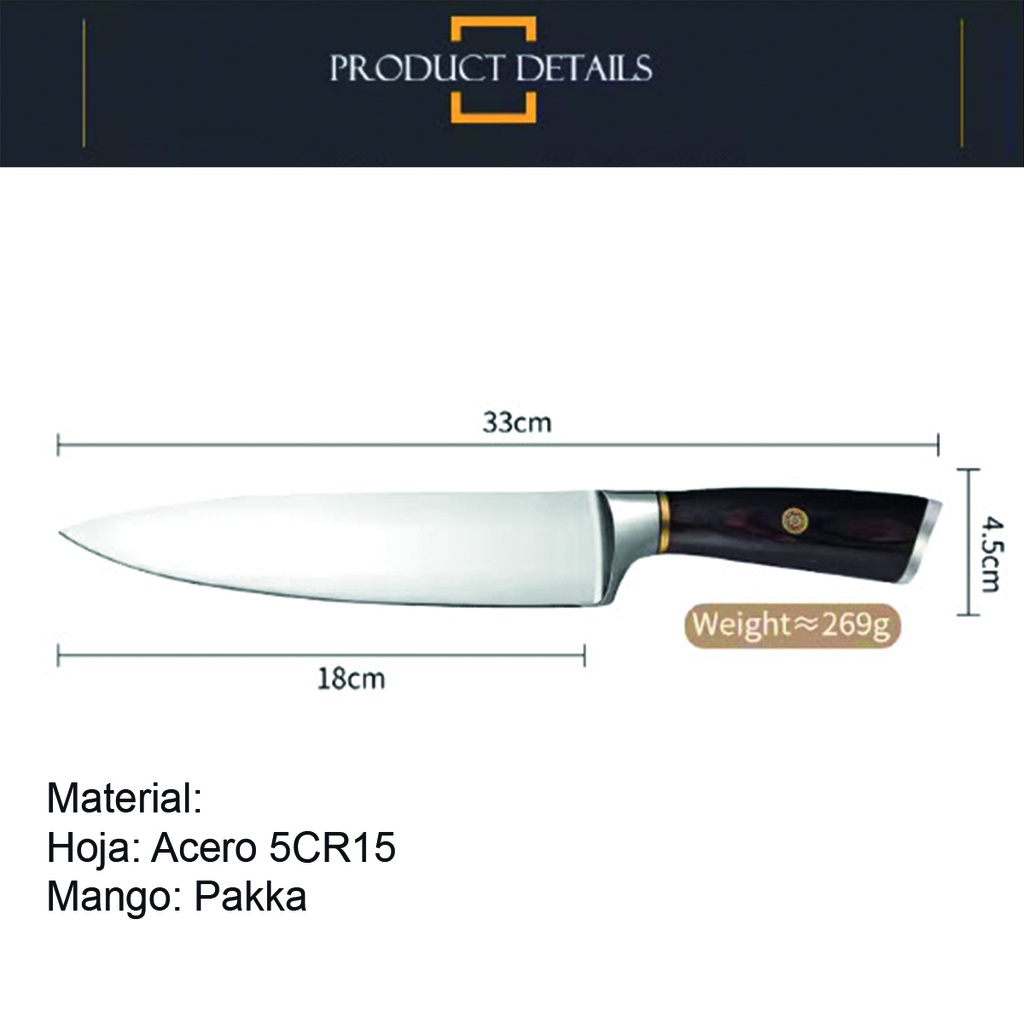 Cuchillo profesional 33cm