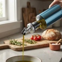Aceitera vinagrera vidrio Acero 500ML Azul
