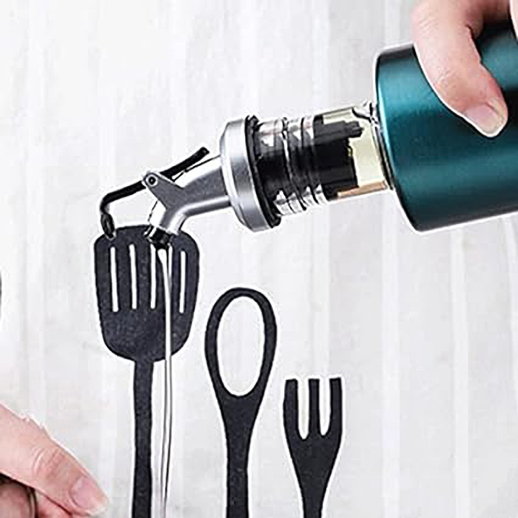 Aceitera vinagrera vidrio acero 350ML azul