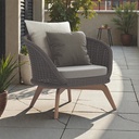 Sofá 1 cuerpo Ludo de exterior interior Gris