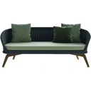 Sofá 2 cuerpos Ludo de exterior Gris