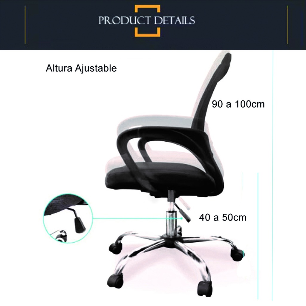 Silla de escritorio Sweden Rosa