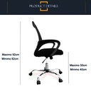 Silla de escritorio Sweden Rosa Pastel