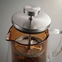 Cafetera prensa francesa 600ML vidrio de borosilicato doble pared Color Ambar