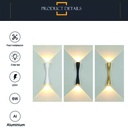 Luminaria Aplique de pared exterior interior Grande Negro