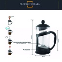 Cafetera prensa francesa embolo manual 350ML