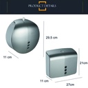 Dispensador de papel + dispensador de toalla Plateado