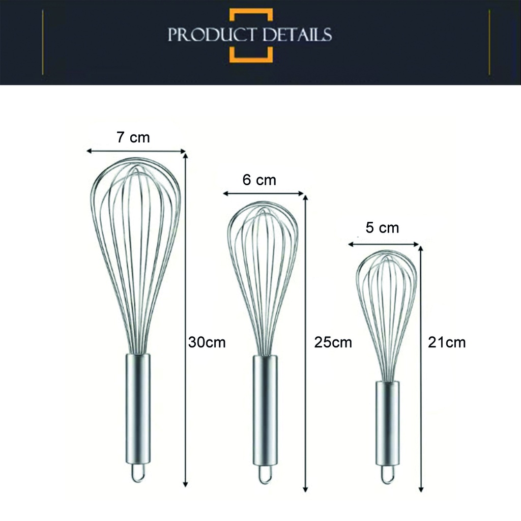 Batidor Manual set x 3 unidades 3 medidas