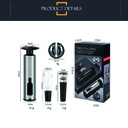 Kit Accesorios Para Vino 4 Piezas Silver