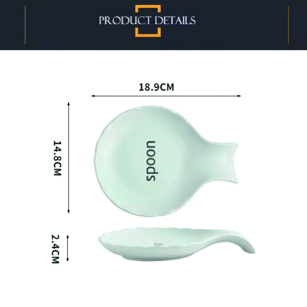 Reposa espumadera cucharon sobre mesada cerámica Negro