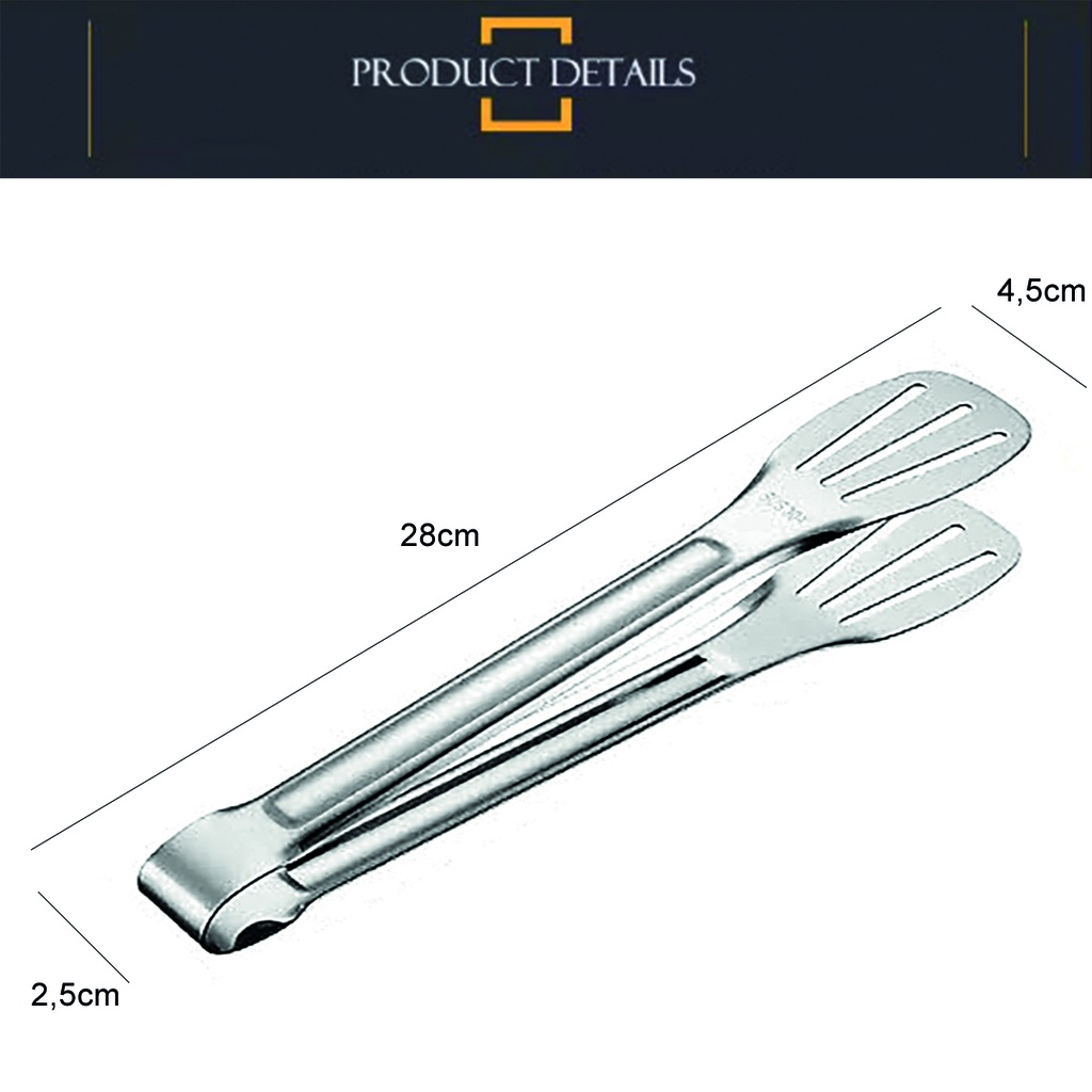 Pinza de cocina servir 28cm silver