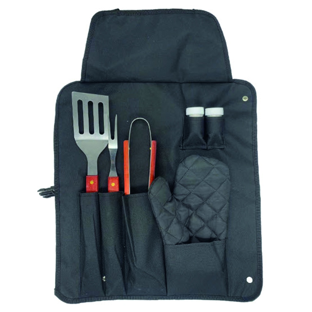 Set parrillero delantal estuche 6 piezas