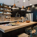 Luminaria de techo nordico Negro