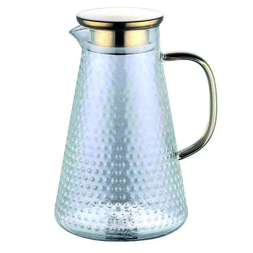 Jarra vidrio de borosilicato cónica 1800ML labrada