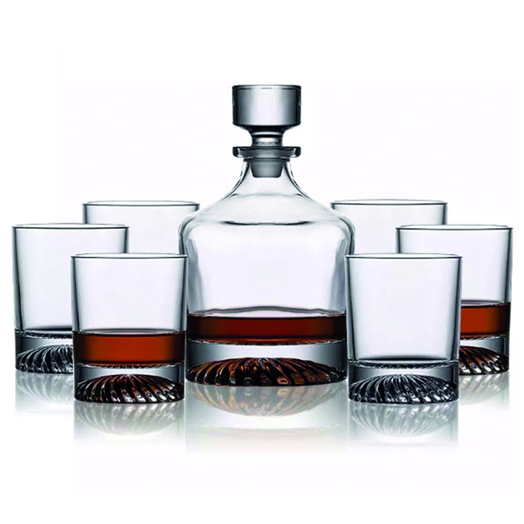 Decantador De Whisky + Vasos Set X 7 Piezas Exclusivo Mod 9