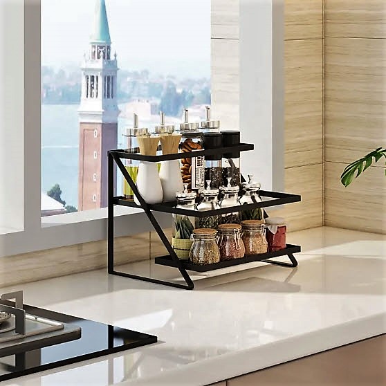 Organizador para cocina especiero sobre mesada