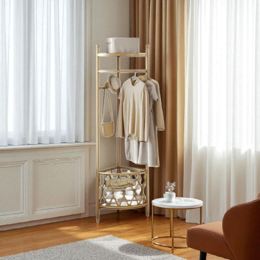 Perchero esquinero Dorado