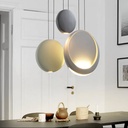 Luminaria de techo ceramica tres módulos irregular