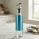 Botella aceitera vidrio 500ml Azul