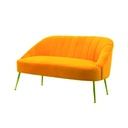 Sillon 2 cuerpos tapizado velvet Amarillo