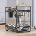 Organizador escurridor sobre mesada 2 niveles Negro